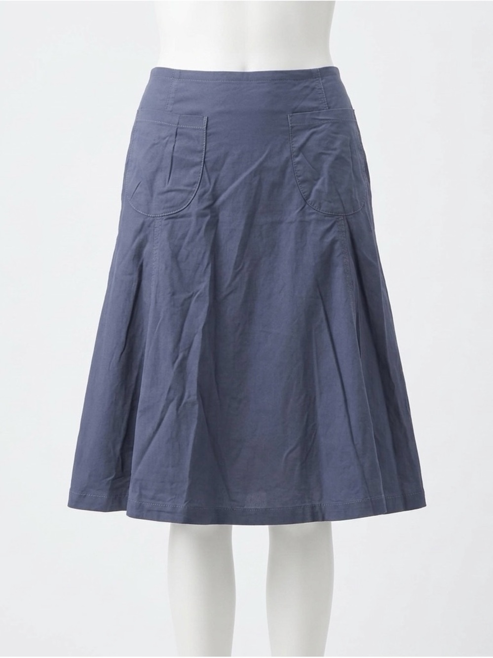 Dust Brand Y2K Navy blue pleated midi skirt with pockets size 5/6